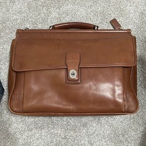 Coach laptop bag in luggage color
